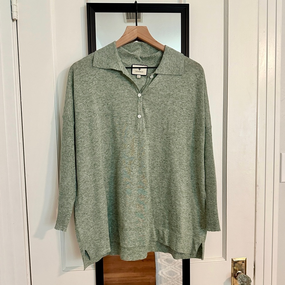 Tuckernuck Clayton Knit Polo (Sage Green)